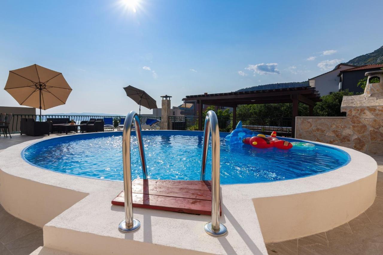 Navis Sea View Apartment With Pool Makarská Exteriér fotografie
